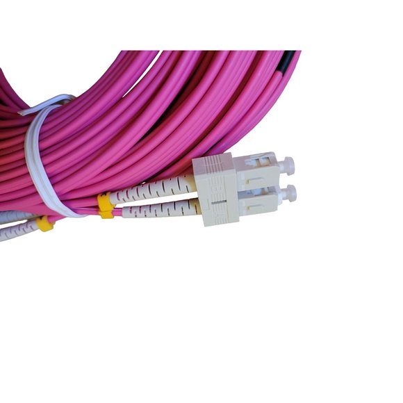 30M/99FT SC/UPC to SC/UPC MM OM4 DX LSZH 3.0mm Indoor Fiber Optic Patch Cord - Picture 2 of 5